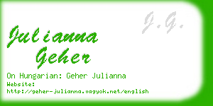 julianna geher business card